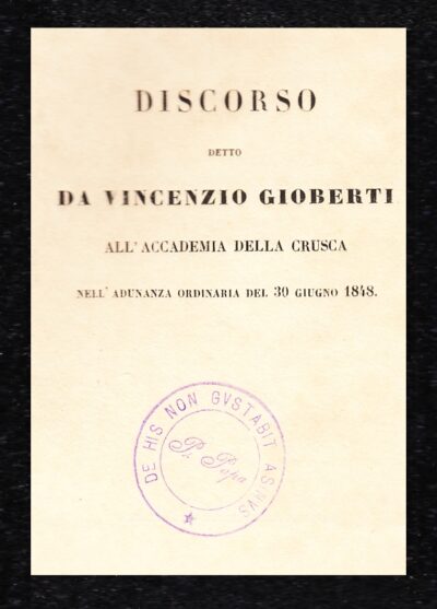 Discorso detto da Vincenzio Gioberti all'Accademia della Crusca