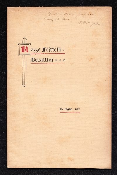 Brunone Bianchi Per Nozze Frittelli - Becattini