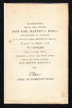 Ode di Domenico Rossi