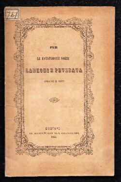 Memoria sull'anacronismo dell'episodio di Didone in Virgilio Per nozze Lanzoni - Peverata