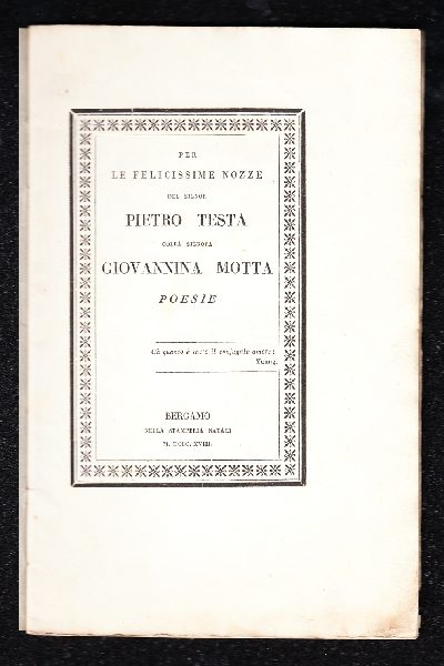 Poesie per Nozze Testa - Motta