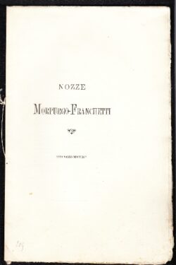 Del regimento di coloro ke fanno viagio, per Nozze Morpurgo - Franchetti