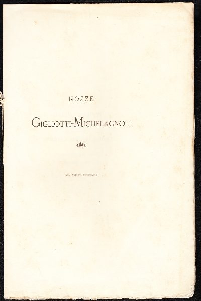 Il trattatello sull'origine di Firenze, per Nozze Gigliotti - Michelagnoli