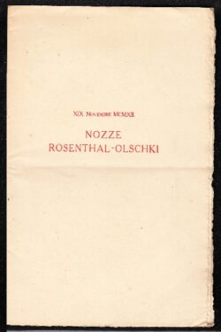 Sul testo della Lettera di Dante ai Cardinali Italiani, per nozze Olschki - Rosenthal