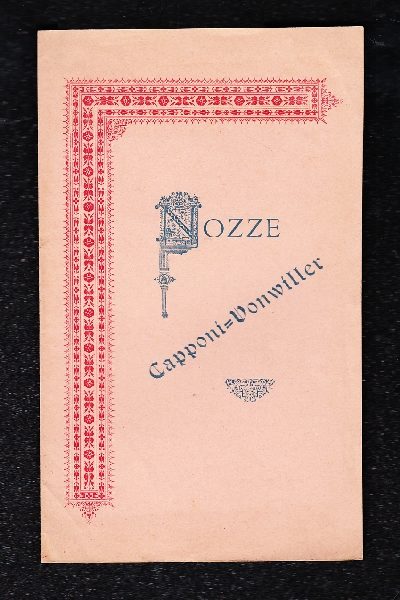 Nota sulla Nobile Casata dei Capponi, per  Nozze Capponi - Vonwiller