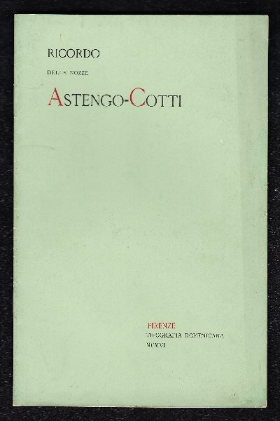 Per nozze Astengo - Cotti