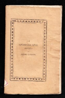 Le Sponsalizie Libri Quattro di Jacopo Landoni ravennate