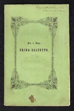 Un Poemetto Greco recato in Versi Italiani, per nozze Prina - Golfetto