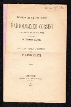 Intorno gli scritti inediti di Bartolommeo Corsini