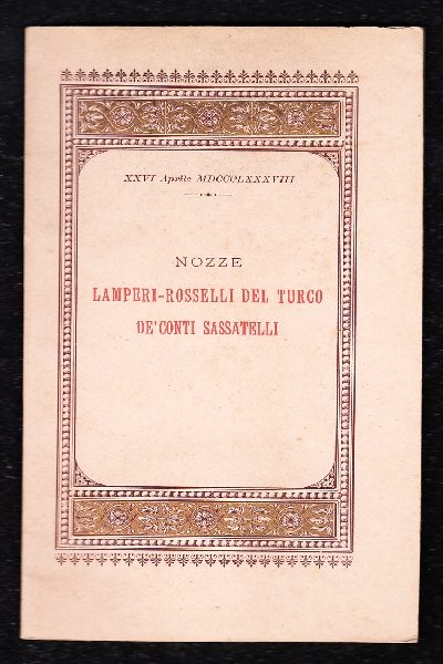 Versi inediti, per nozze Lamperi - Rosselli Del Turco