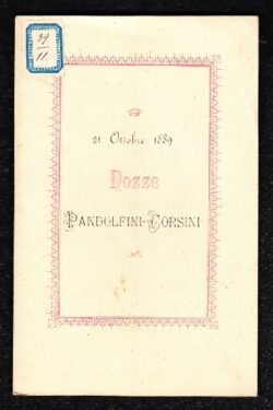 Parole del Dott. Cherubino Morelli Priore di S. Lucia sul Prato