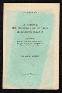 Le armonie nel pensiero e nelle opere di Giuseppe Mazzini