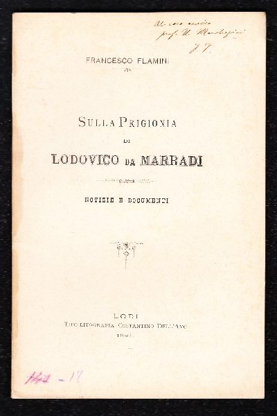 Sulla prigionia di Ludovico Da Marradi