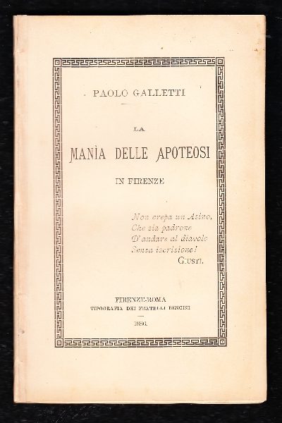 La Mania delle Apoteosi in Firenze