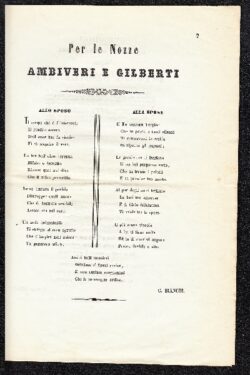 Nozze Pietro Ambiveri - Marietta De Gilberti