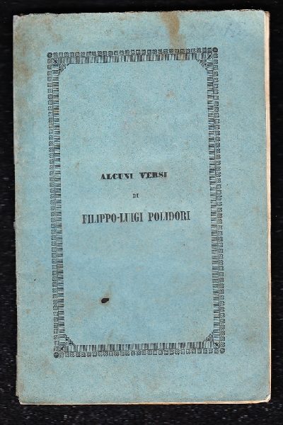 Alcuni Versi di Filippo Luigi Polidori