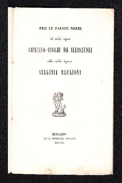 Ode Per nozze Cucchi De Alessandri - Baglioni
