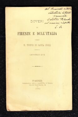 Doveri di Firenze e dell'Italia verso il Tempio di Santa Croce
