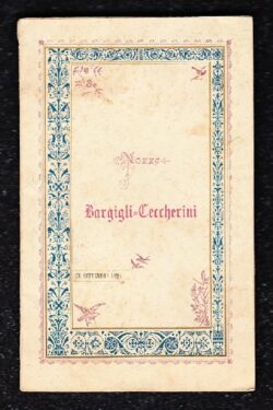 Classiche Stanze, per nozze Bargigli - Ceccherini