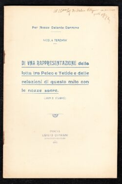 Di una rappresentazione della lotta tra Peleo e Tetide
