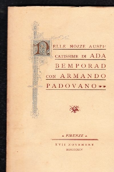 Ballata, per nozze Bemporad - Padovano