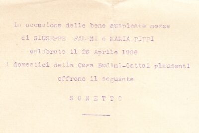 Sonetto per Nozze