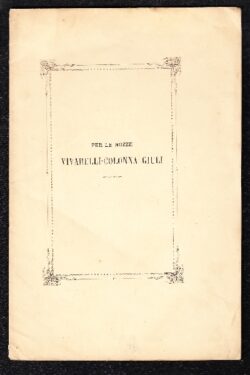 Omaggio di Versi modesti, per nozze Vivarelli Colonna - Giuli