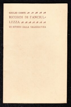 Ricordi di Fanciullezza. Un ritorno dalla Villeggiatura