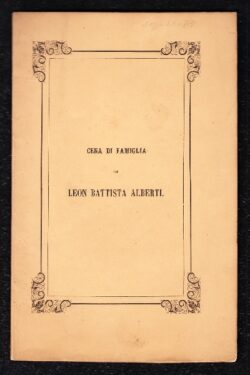 Cena di Famiglia, di Leon Battista Alberti