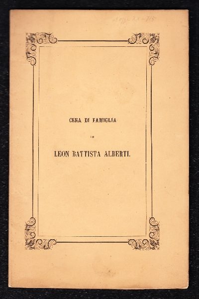 Cena di Famiglia, di Leon Battista Alberti