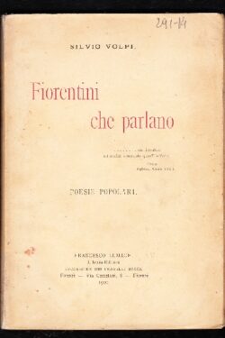 Fiorentini Che Parlano: Poesie Popolari
