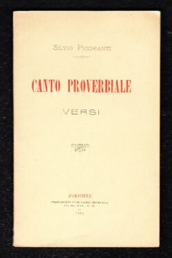 Canto Proverbiale VERSI di Silvio Picchianti