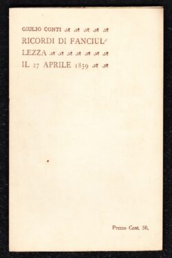 Ricordi di Fanciullezza. Il 27 Aprile 1859