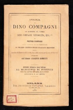 Apologia di Dino Compagni in risposta al libro Dino Compagni Vendicato