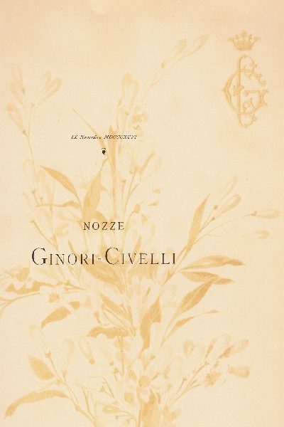 Nozze d'Oro, novella di Giuseppe Conti, per nozze Ginori - Civelli