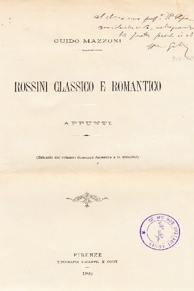 Rossini Classico e Romantico