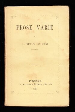 Prose Varie di Giuseppe Baccini