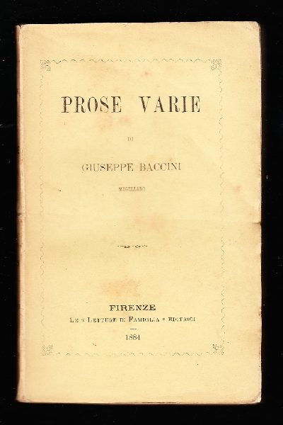 Prose Varie di Giuseppe Baccini
