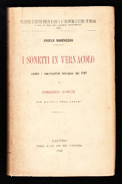 I sonetti in Vernacolo contro i municipalisti trivigiani del 1797 di Domenico Loschi