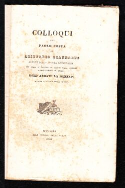 Colloqui tra Paolo Costa ed Aristarco Scannabue autore della Frusta Letteraria