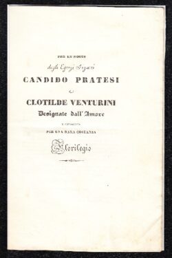 Florilegio, per nozze Pratesi - Venturini