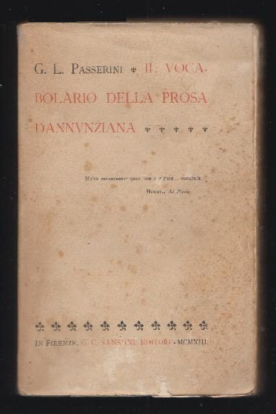 Il vocabolario della prosa dannunziana