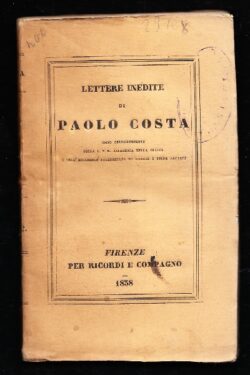 Lettere inedite di Paolo Costa