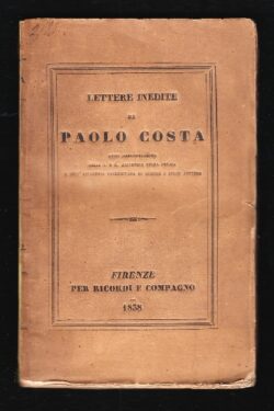 Lettere inedite di Paolo Costa
