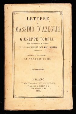 Lettere di Massimo D'Azeglio a Giuseppe Torelli