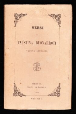 Versi di Faustina Buonarroti vedova Sturlini
