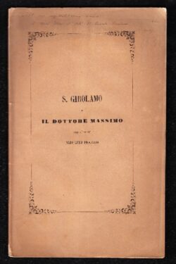 S. Girolamo o il Dottore Massimo. Discorso