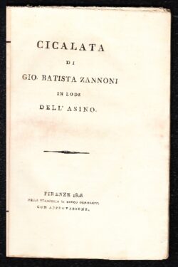 Cicalata di Gio. Battista Zannoni in lode dell'Asino