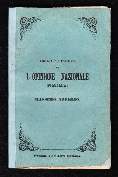 Proposta d'un programma per l'opinione nazionale italiana