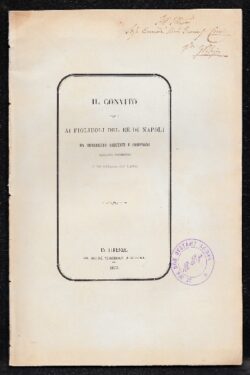 Il convito fatto ai figliuoli del Re di Napoli da Benedetto Salutati e Compagni mercanti fiorentini il 16 Febbraio del 1476